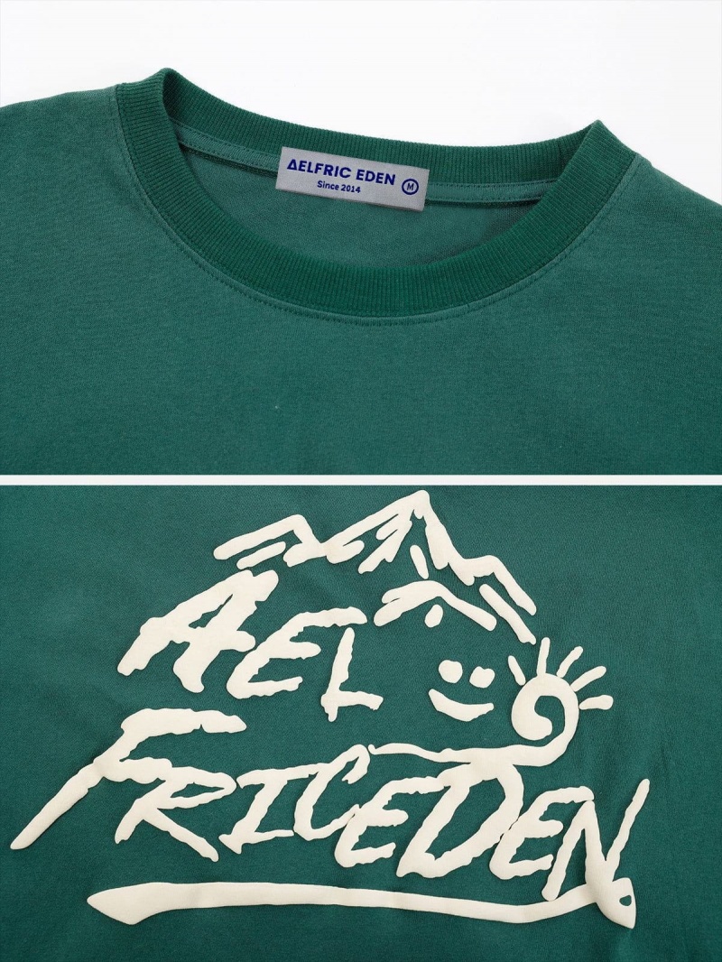 Vert  T Shirts Aelfric Eden Mountain Sketch Tee - REO-4792762